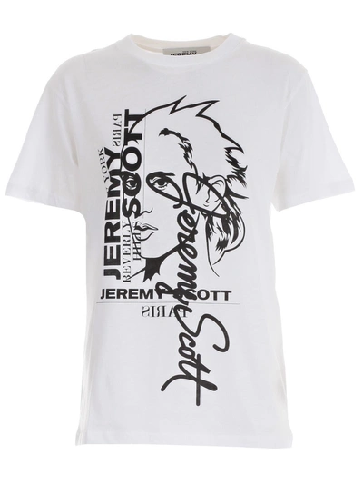 Shop Jeremy Scott Short Sleeve T-shirt In Jwhite