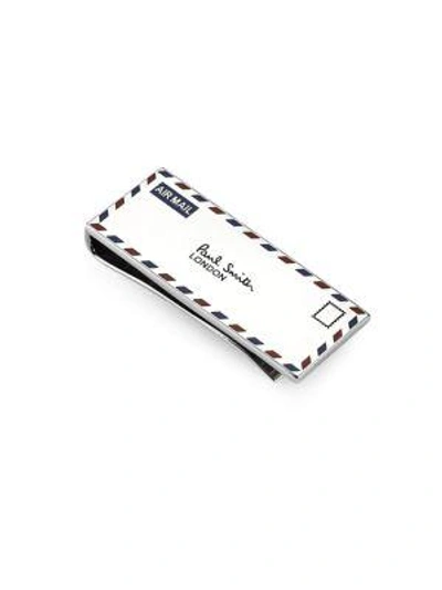 Shop Paul Smith Air Mail Money Clip In Silver