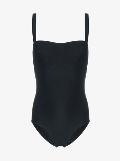 Shop Matteau The Square Maillot Swimsuit In Black