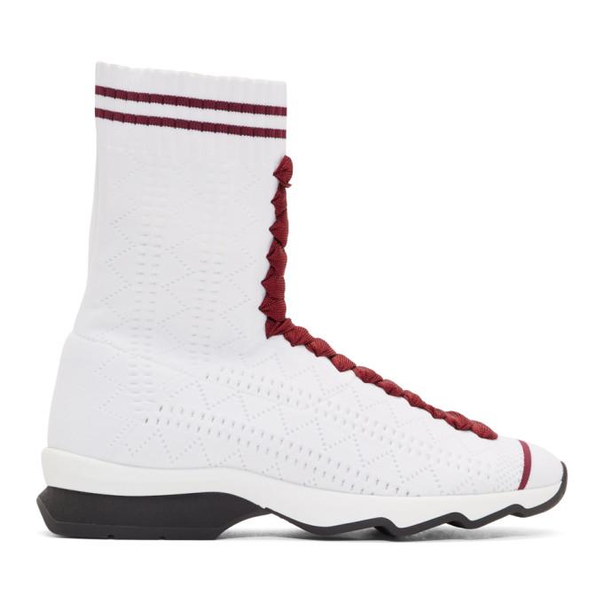 fendi high top sock sneaker