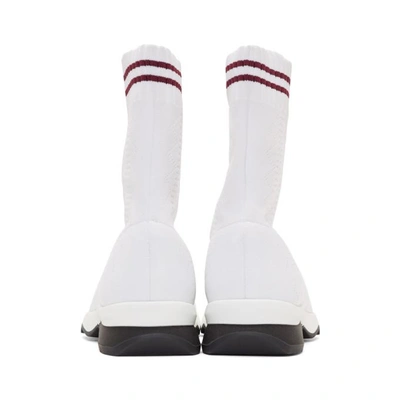 Shop Fendi White Sock High-top Sneakers