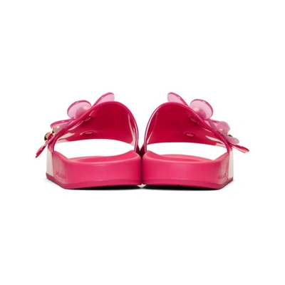 Shop Marc Jacobs Pink Daisy Aqua Slides In 674 Fuchsia