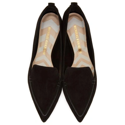 Shop Nicholas Kirkwood Black Suede Beya Loafers In N99 Black