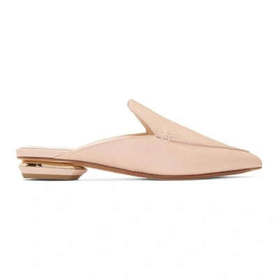 Shop Nicholas Kirkwood Pink Leather Beya Mules In P07 Powder