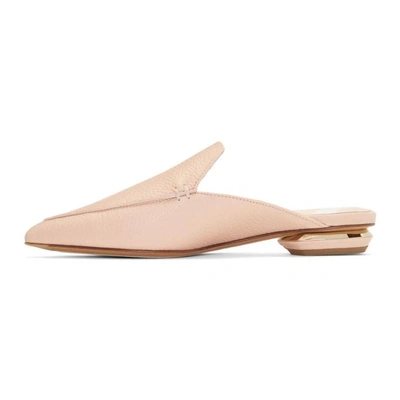 Shop Nicholas Kirkwood Pink Leather Beya Mules In P07 Powder