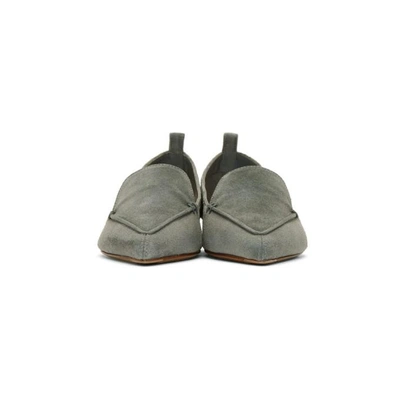 Shop Nicholas Kirkwood Grey Suede Beya Loafers In B46 Luna