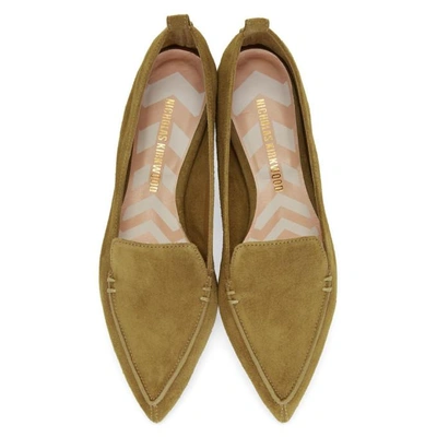 Shop Nicholas Kirkwood Brown Suede Beya Loafers In M62 Hazel