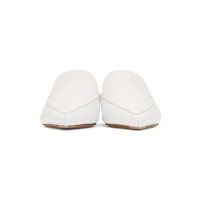 Shop Nicholas Kirkwood White Leather Beya Mules In W01 White