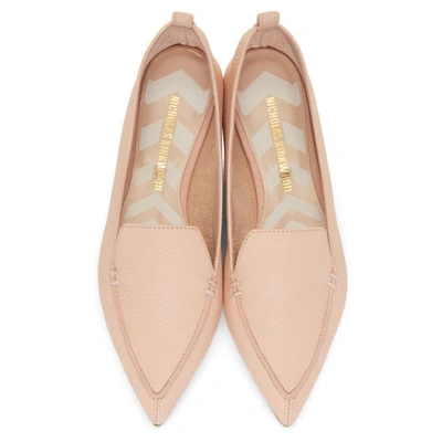 Shop Nicholas Kirkwood Pink Leather Beya Loafers In P07 Powder