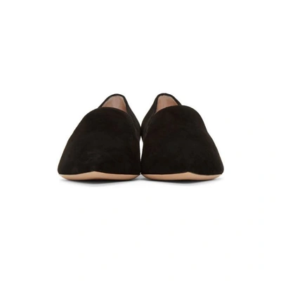 Shop Nicholas Kirkwood Black Suede Casati Pearl Loafers In N99 Black