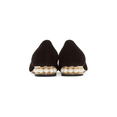 Shop Nicholas Kirkwood Black Suede Casati Pearl Loafers In N99 Black