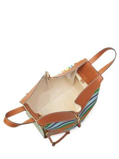Shop Loewe Small Striped Hammock Shoulder Bag In Multicolor