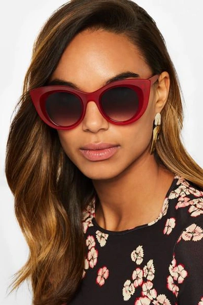 Shop Thierry Lasry Hedony Cat-eye Acetate Sunglasses In Red