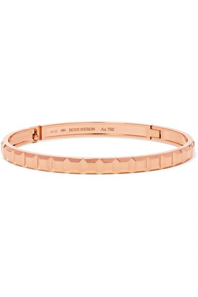 Shop Boucheron Quatre Clou De Paris 18-karat Rose Gold Bracelet