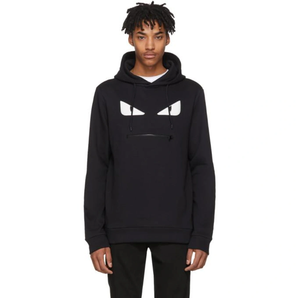 Fendi Black bag Bugs Zip Mouth Hoodie ModeSens