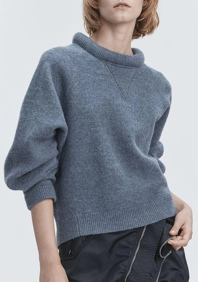 Shop Alexander Wang Boiled Wool Sweater In Gray