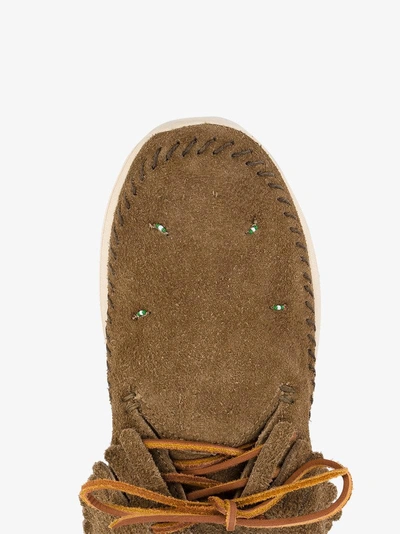 Shop Visvim Brown Maliseet Shaman Folk Sneakers