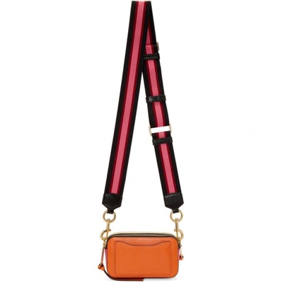 Shop Marc Jacobs Orange Small Snapshot Bag