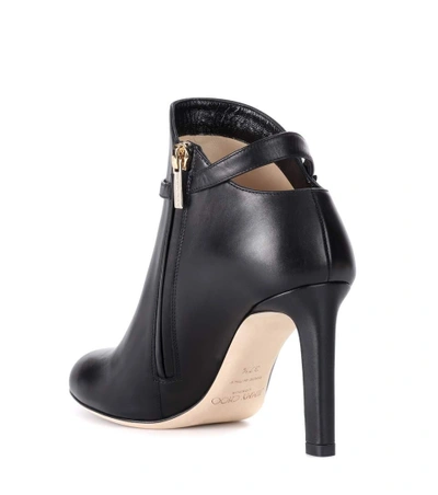 Shop Jimmy Choo Tor Leather Ankle Boots In Black
