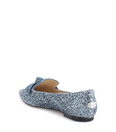 Shop Jimmy Choo Gabie Glitter Ballet Flats In Multicoloured