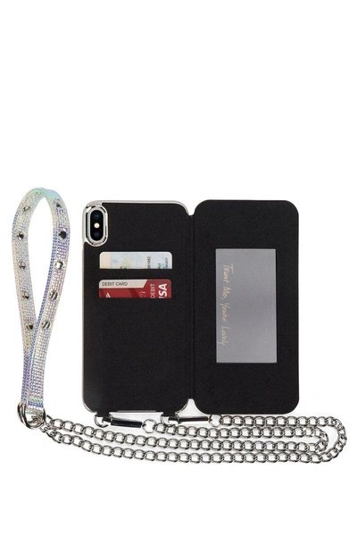 Shop Rebecca Minkoff Crossbody Case For Iphone Xs & Iphone X In Holographic