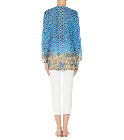 Shop Tory Burch Jacinta Beach Cotton Top In Blue