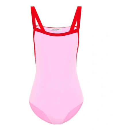 Shop Valentino One-piece Swimsuit In Pink