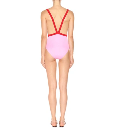 Shop Valentino One-piece Swimsuit In Pink