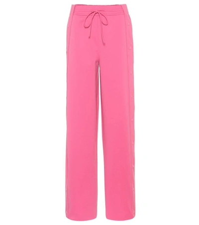 Shop Valentino Wide-leg Trackpants In Pink