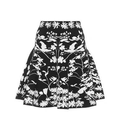 Shop Alexander Mcqueen Floral Skirt In Black