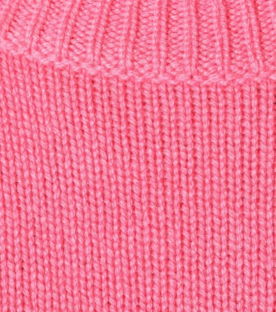 Shop Valentino Cropped Cashmere Sweater In Pink