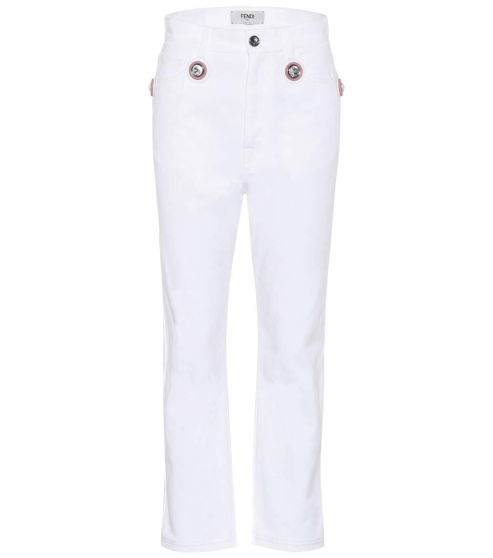 fendi white jeans