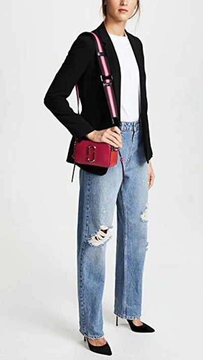 Shop Marc Jacobs Snapshot Crossbody Bag In Hibiscus Multi