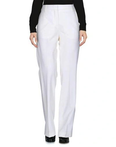 Shop Dondup Woman Pants Ivory Size 8 Virgin Wool, Elastane In White