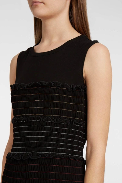 Shop Altuzarra Sylvie Smocked Jersey Dress In Black