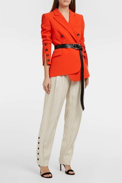 Shop Altuzarra Wall Crepe Blazer In Bright-orange