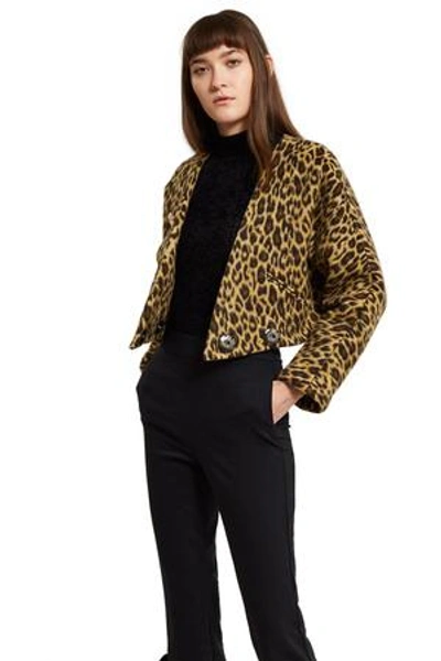 Shop Opening Ceremony Leopard Printed Crop Jacket In Black Multi