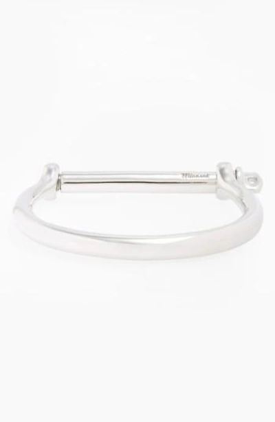 Shop Miansai Sterling Silver Screw Cuff Bracelet In Polished Silver