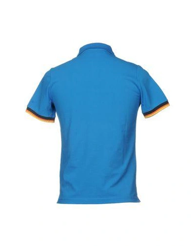 Shop K-way Polo Shirts In Azure