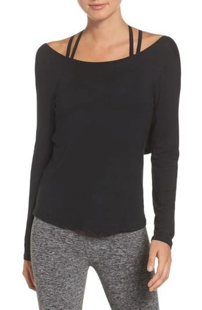 Shop Beyond Yoga Twist Of Fate Pullover In Black