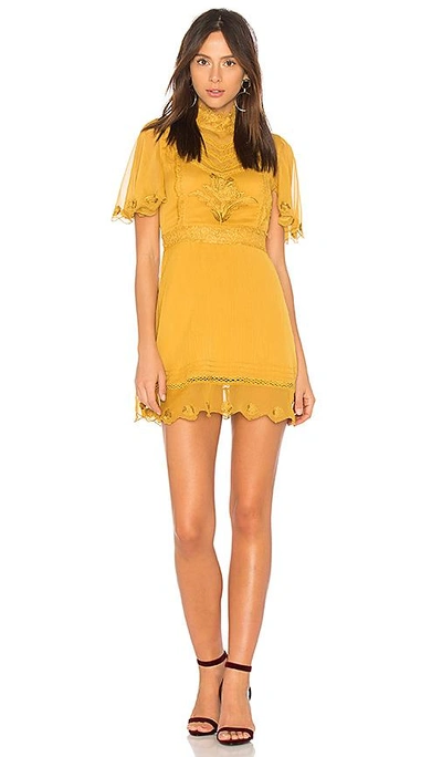 Shop Cleobella Safira Short Dress In Yellow