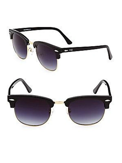 Shop Aqs 49mm Clubmaster Sunglasses