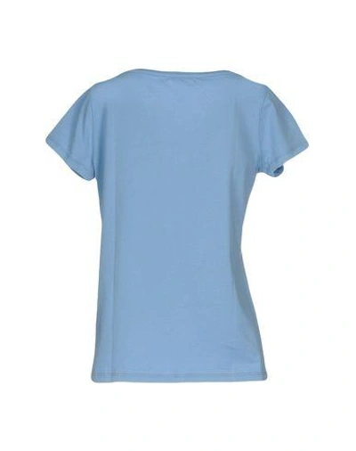 Shop Majestic T-shirt In Pastel Blue