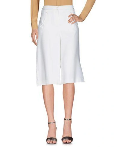 Shop Atos Lombardini Cropped Pants & Culottes In White