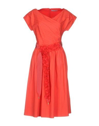 Shop Blumarine Evening Dress In Coral