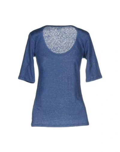 Shop Majestic T-shirts In Blue