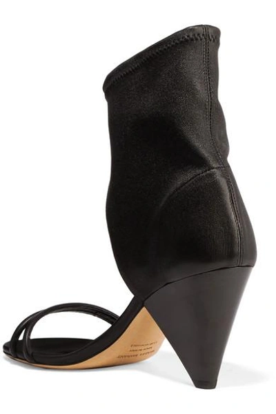 Shop Isabel Marant Melvy Leather Sandals In Black