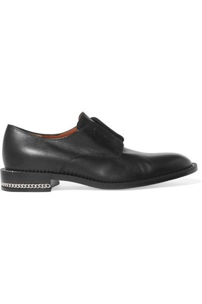 Shop Givenchy Chain-trimmed Leather Brogues In It38