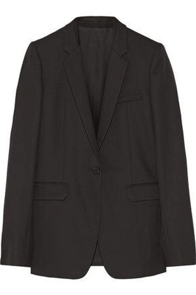 Shop Helmut Lang Woman Wool-piqué Blazer Black
