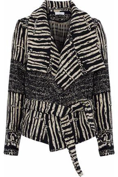 Shop Iro Woman Cotton-blend Jacquard Jacket Black